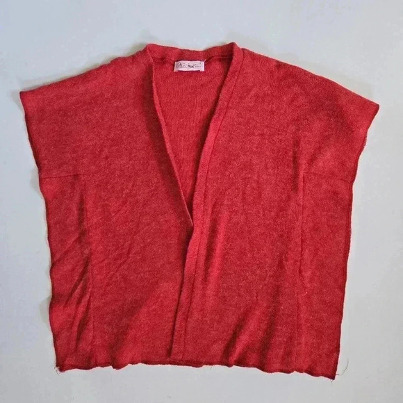 Lola et moi wool blend red long line cardigan size 2 - Picture 1 of 7